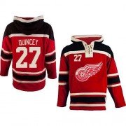 Men's Old Time Hockey Detroit Red Wings 27 Kyle Quincey Red Sawyer Hooded Sweatshirt Jersey - Authentic Men's Old Time Hockey Detroit Red Wings 27 Kyle Quincey Red Sawyer Hooded Sweatshirt Jersey - Authentic