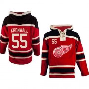 Men's Old Time Hockey Detroit Red Wings 55 Niklas Kronwall Red Sawyer Hooded Sweatshirt Jersey - Authentic Men's Old Time Hockey Detroit Red Wings 55 Niklas Kronwall Red Sawyer Hooded Sweatshirt Jersey - Authentic
