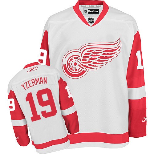 Men's Reebok Detroit Red Wings 19 Steve Yzerman White Away Jersey - Authentic Men's Reebok Detroit Red Wings 19 Steve Yzerman White Away Jersey - Authentic