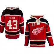 Men's Old Time Hockey Detroit Red Wings 43 Darren Helm Red Sawyer Hooded Sweatshirt Jersey - Authentic Men's Old Time Hockey Detroit Red Wings 43 Darren Helm Red Sawyer Hooded Sweatshirt Jersey - Authentic