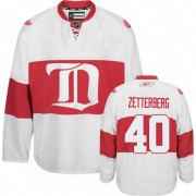 Youth Reebok Detroit Red Wings 40 Henrik Zetterberg White Third Winter Classic Jersey - Authentic