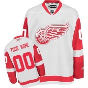Reebok Detroit Red Wings Youth Customized Authentic White Away Jersey