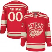 Reebok Detroit Red Wings Youth Customized Authentic Red 2014 Winter Classic Jersey