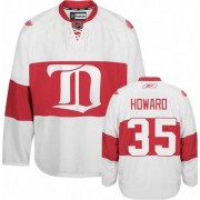 Men's Reebok Detroit Red Wings 35 Jimmy Howard White Third Winter Classic Jersey - Authentic