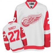 Men's Reebok Detroit Red Wings 27 Kyle Quincey White Away Jersey - Authentic