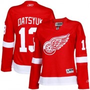 Women's Reebok Detroit Red Wings 13 Pavel Datsyuk Red Home Jersey - Authentic