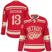 Women's Reebok Detroit Red Wings 13 Pavel Datsyuk Red 2014 Winter Classic Jersey - Authentic