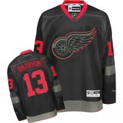 Men's Reebok Detroit Red Wings 13 Pavel Datsyuk Black Ice Jersey - Authentic