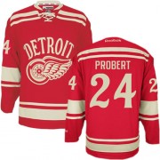 Men's Reebok Detroit Red Wings 24 Bob Probert Red 2014 Winter Classic Jersey - Authentic