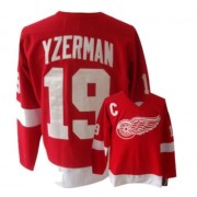 Youth CCM Detroit Red Wings 19 Steve Yzerman Red Throwback Jersey - Premier