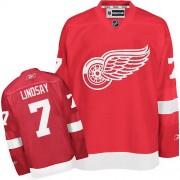 Men's Reebok Detroit Red Wings 7 Ted Lindsay Red Home Jersey - Authentic