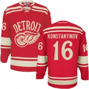 Men's Reebok Detroit Red Wings 16 Vladimir Konstantinov Red 2014 Winter Classic Jersey - Authentic