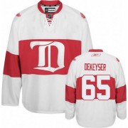 Men's Reebok Detroit Red Wings 65 Danny DeKeyser White Third Winter Classic Jersey - Premier