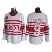 Men's CCM Detroit Red Wings 9 Gordie Howe White Throwback Jersey - Authentic