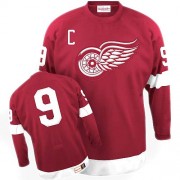 Men's Mitchell and Ness Detroit Red Wings 9 Gordie Howe Red Throwback Jersey - Authentic