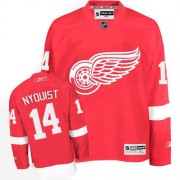 Men's Reebok Detroit Red Wings 14 Gustav Nyquist Red Home Jersey - Authentic