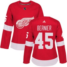 Women's Adidas Detroit Red Wings Jonathan Bernier Red Home Jersey - Authentic