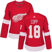 Women's Adidas Detroit Red Wings Andrew Copp Red Home Jersey - Authentic