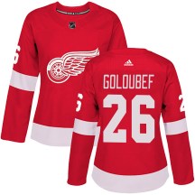 Women's Adidas Detroit Red Wings Cody Goloubef Red ized Home Jersey - Authentic