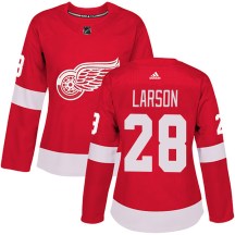 Women's Adidas Detroit Red Wings Reed Larson Red Home Jersey - Authentic