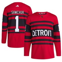 Youth Adidas Detroit Red Wings Terry Sawchuk Red Reverse Retro 2.0 Jersey - Authentic