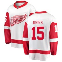 Men's Fanatics Branded Detroit Red Wings Sheldon Dries White Away Jersey - Breakaway Men's Fanatics Branded Detroit Red Wings Sheldon Dries White Away Jersey - Breakaway