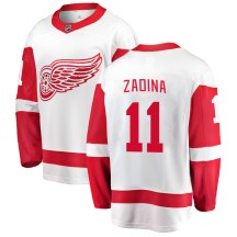 Men's Fanatics Branded Detroit Red Wings Filip Zadina White Away Jersey - Breakaway