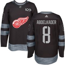 Men's Detroit Red Wings Justin Abdelkader Black 1917-2017 100th Anniversary Jersey - Authentic