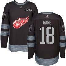 Men's Detroit Red Wings Danny Gare Black 1917-2017 100th Anniversary Jersey - Authentic