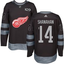 Men's Detroit Red Wings Brendan Shanahan Black 1917-2017 100th Anniversary Jersey - Authentic Men's Detroit Red Wings Brendan Shanahan Black 1917-2017 100th Anniversary Jersey - Authentic