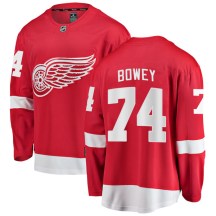 Men's Fanatics Branded Detroit Red Wings Madison Bowey Red Home Jersey - Breakaway