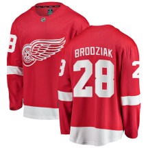 Men's Fanatics Branded Detroit Red Wings Kyle Brodziak Red ized Home Jersey - Breakaway