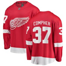 Men's Fanatics Branded Detroit Red Wings J.T. Compher Red Home Jersey - Breakaway