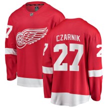 Men's Fanatics Branded Detroit Red Wings Austin Czarnik Red Home Jersey - Breakaway