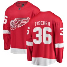 Men's Fanatics Branded Detroit Red Wings Christian Fischer Red Home Jersey - Breakaway