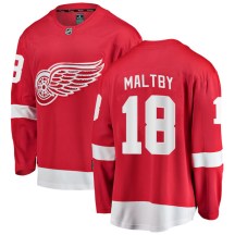 Men's Fanatics Branded Detroit Red Wings Kirk Maltby Red Home Jersey - Breakaway