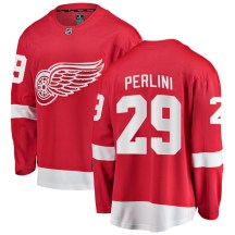 Men's Fanatics Branded Detroit Red Wings Brendan Perlini Red Home Jersey - Breakaway