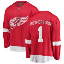 Men's Fanatics Branded Detroit Red Wings Jim Rutherford Red Home Jersey - Breakaway