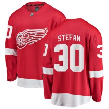 Men's Fanatics Branded Detroit Red Wings Greg Stefan Red Home Jersey - Breakaway