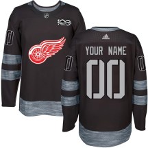 Youth Detroit Red Wings Custom Black Custom 1917-2017 100th Anniversary Jersey - Authentic