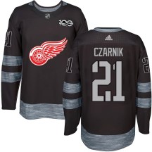 Youth Detroit Red Wings Austin Czarnik Black 1917-2017 100th Anniversary Jersey - Authentic