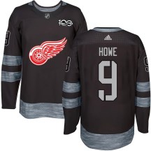 Youth Detroit Red Wings Gordie Howe Black 1917-2017 100th Anniversary Jersey - Authentic
