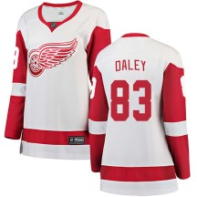 Women's Fanatics Branded Detroit Red Wings Trevor Daley White Away Jersey - Breakaway