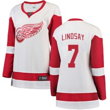 Women's Fanatics Branded Detroit Red Wings Ted Lindsay White Away Jersey - Breakaway