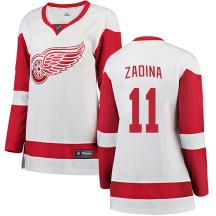Women's Fanatics Branded Detroit Red Wings Filip Zadina White Away Jersey - Breakaway