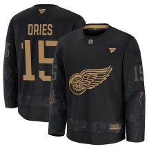 Youth Fanatics Detroit Red Wings Sheldon Dries Black 2024 Military Appreciation Practice Jersey - Premium Youth Fanatics Detroit Red Wings Sheldon Dries Black 2024 Military Appreciation Practice Jersey - Premium