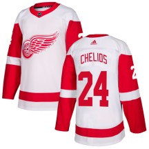 Youth Adidas Detroit Red Wings Chris Chelios White Jersey - Authentic