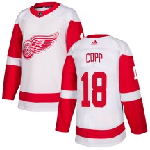 Youth Adidas Detroit Red Wings Andrew Copp White Jersey - Authentic