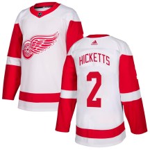 Youth Adidas Detroit Red Wings Joe Hicketts White Jersey - Authentic