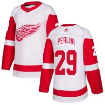 Youth Adidas Detroit Red Wings Brendan Perlini White Jersey - Authentic